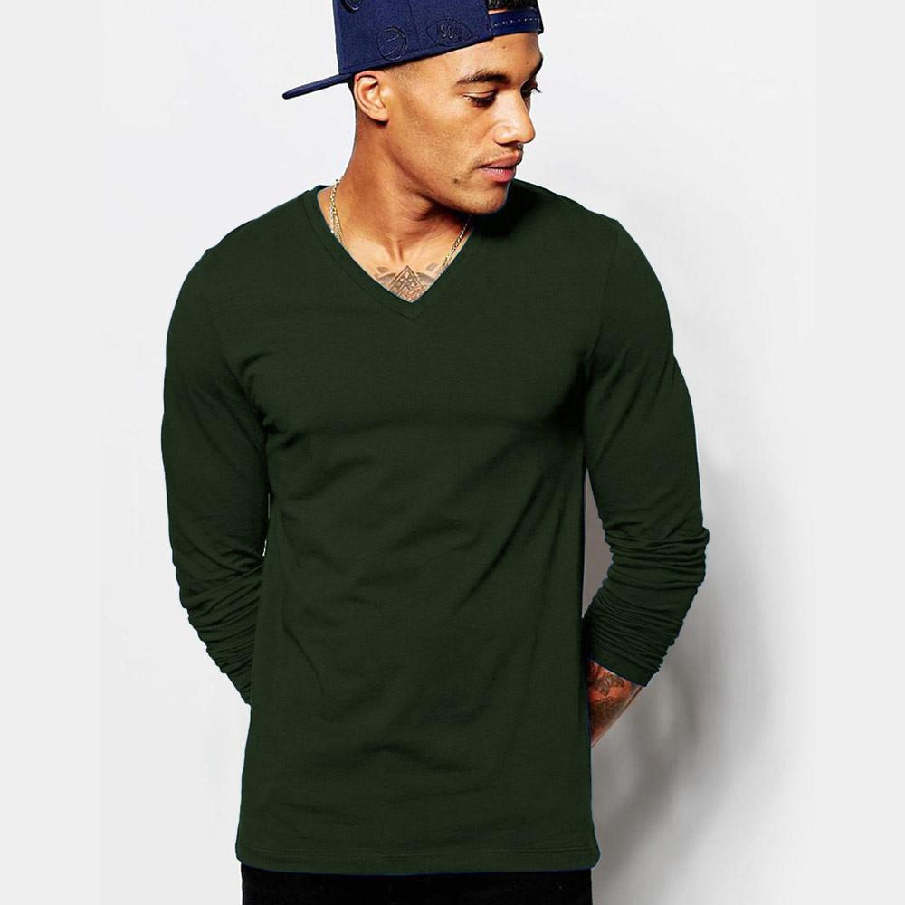 Men'S Le Jom Tin Long Sleeve V-Neck Tee Shirt