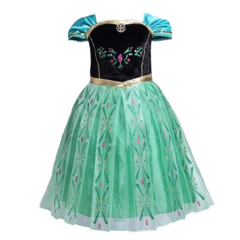 Frozen Princess Anna Sequins Short Sleeve Frock