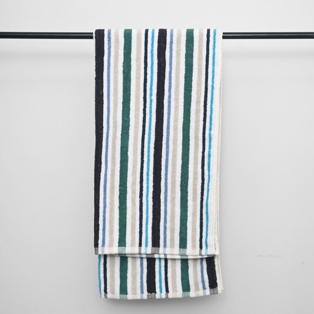 soho striped bath towels