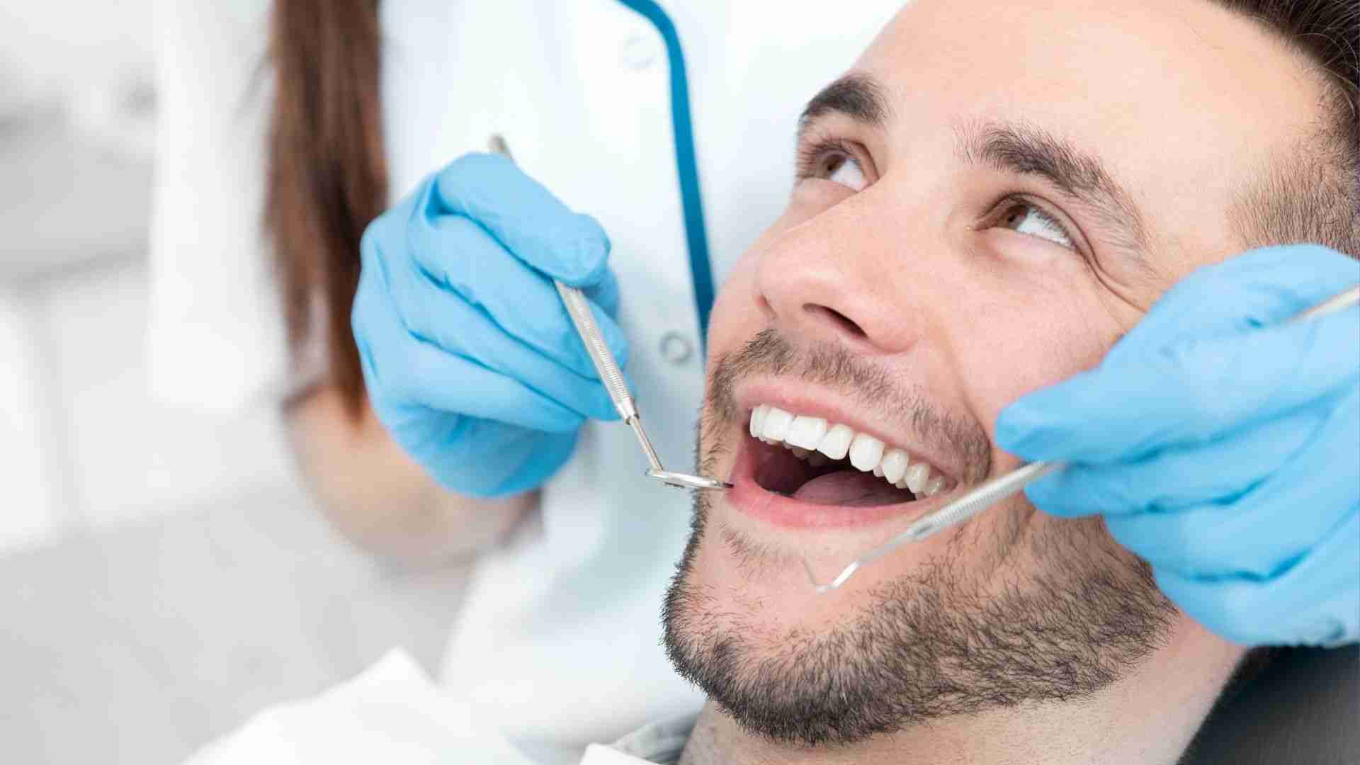 A person at the dental clinic