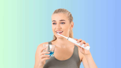 A Woman Holding Toothbrush