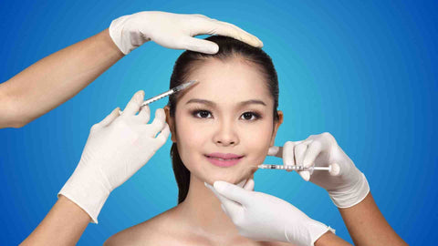 a person getting botox injection