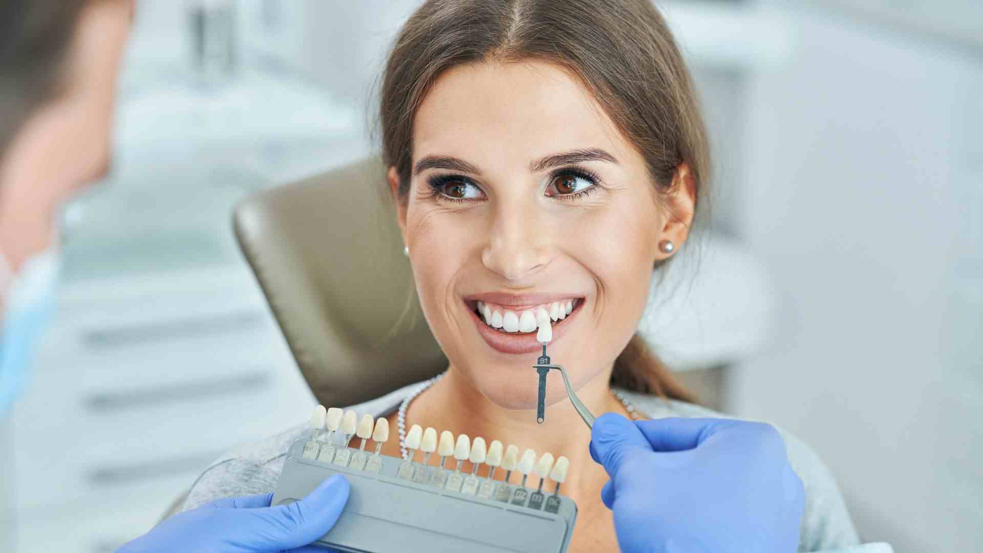 A woman at the dental clinic