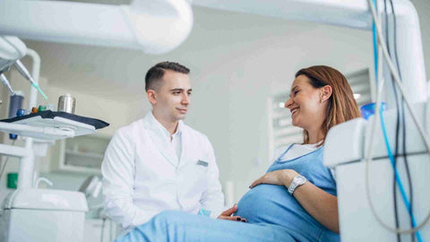 A woman at dental clinic