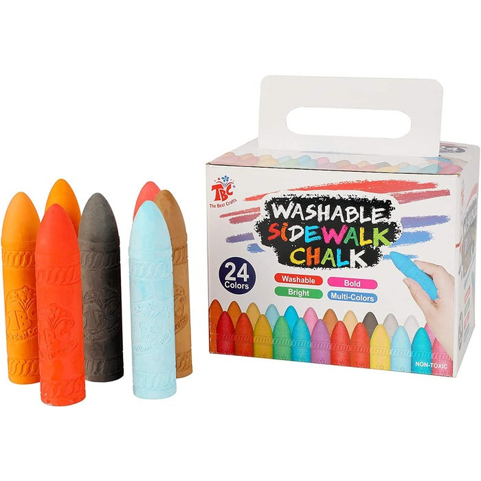 16 Pack Jumbo Sidewalk Chalk - Box Set - Assorted Colors