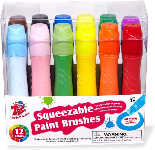 TBC The Best Crafts Paint Sticks, 6 Classic Colors, Washable, Non- Toxic,  Tempera Paint Sticks for Kids and Student