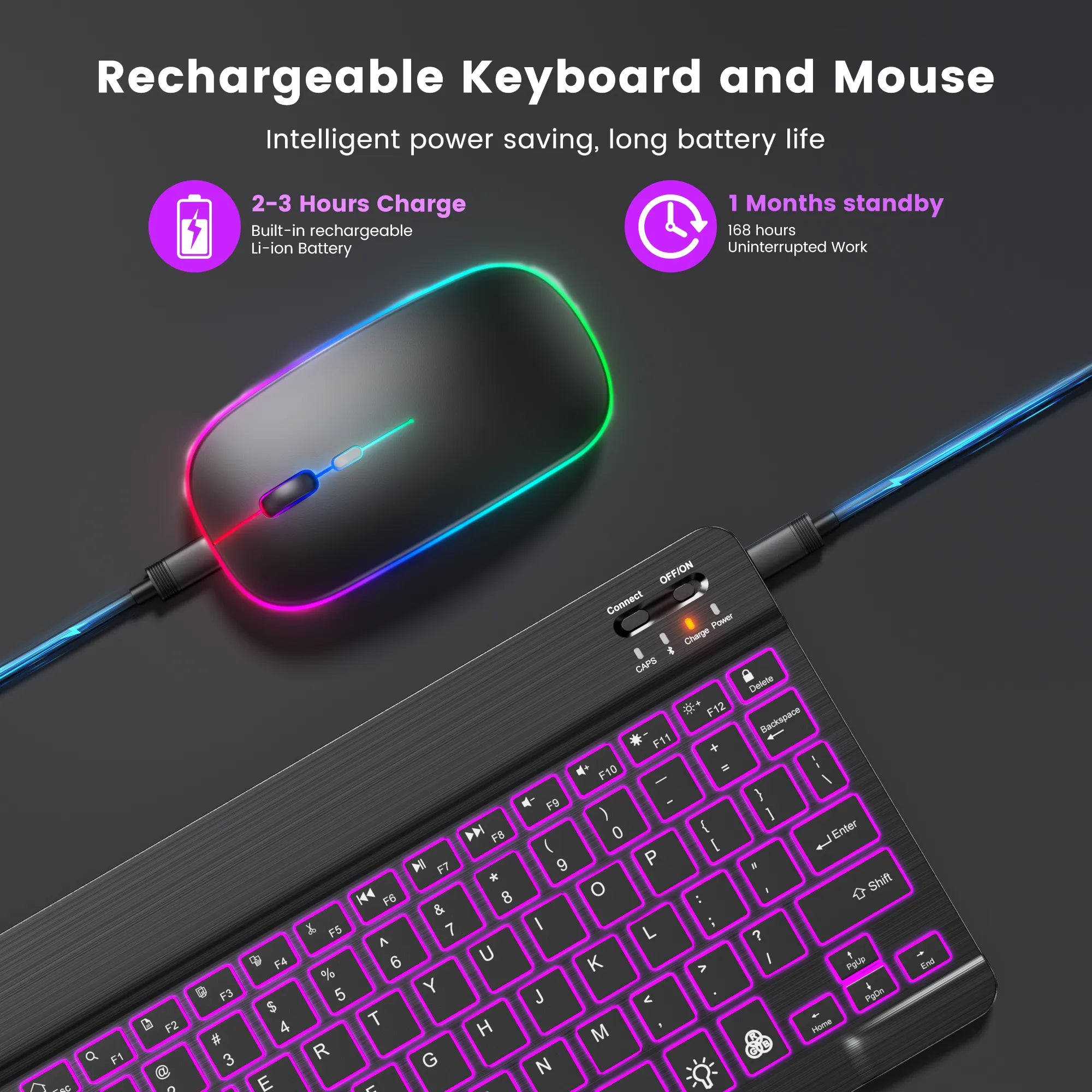 Backlight Bluetooth Keyboard Mouse