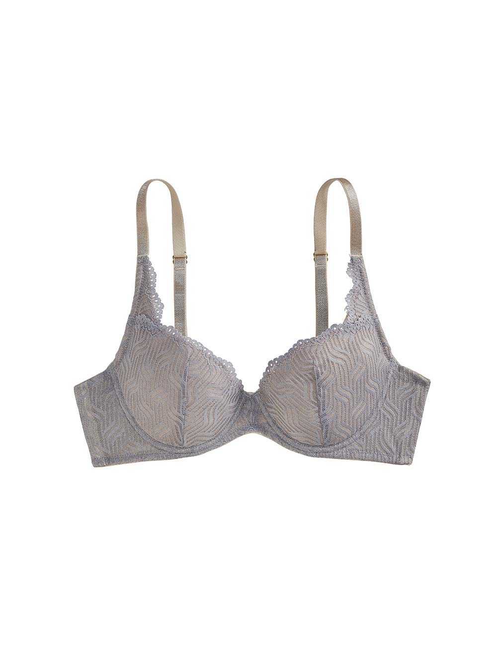 Grey Lace Non Padded Bra