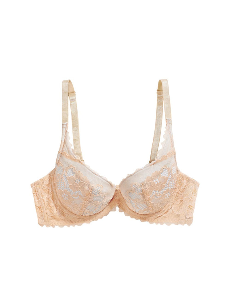 Courtney Demi-Cup Bra, Petite, Removable Push-Up Pads, Soft-Cup, Lace ...