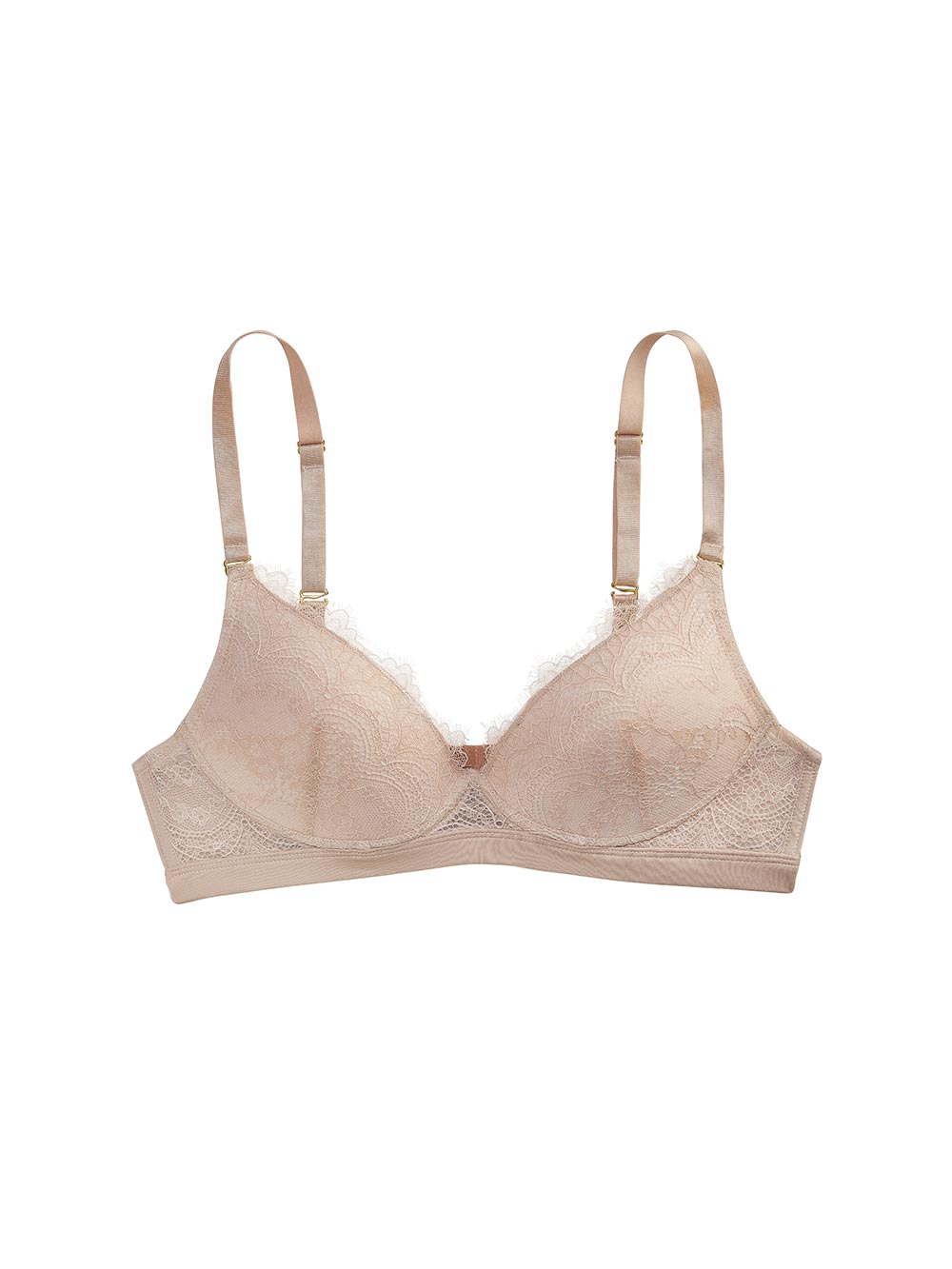 The Little Bra Company Lea Smooth Cup Bra for Petite Women | Wireless |  Lightly Contoured Push Up Cups | Double Back Clasp