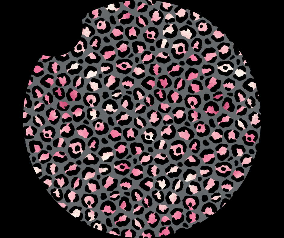 leopard print car coasters