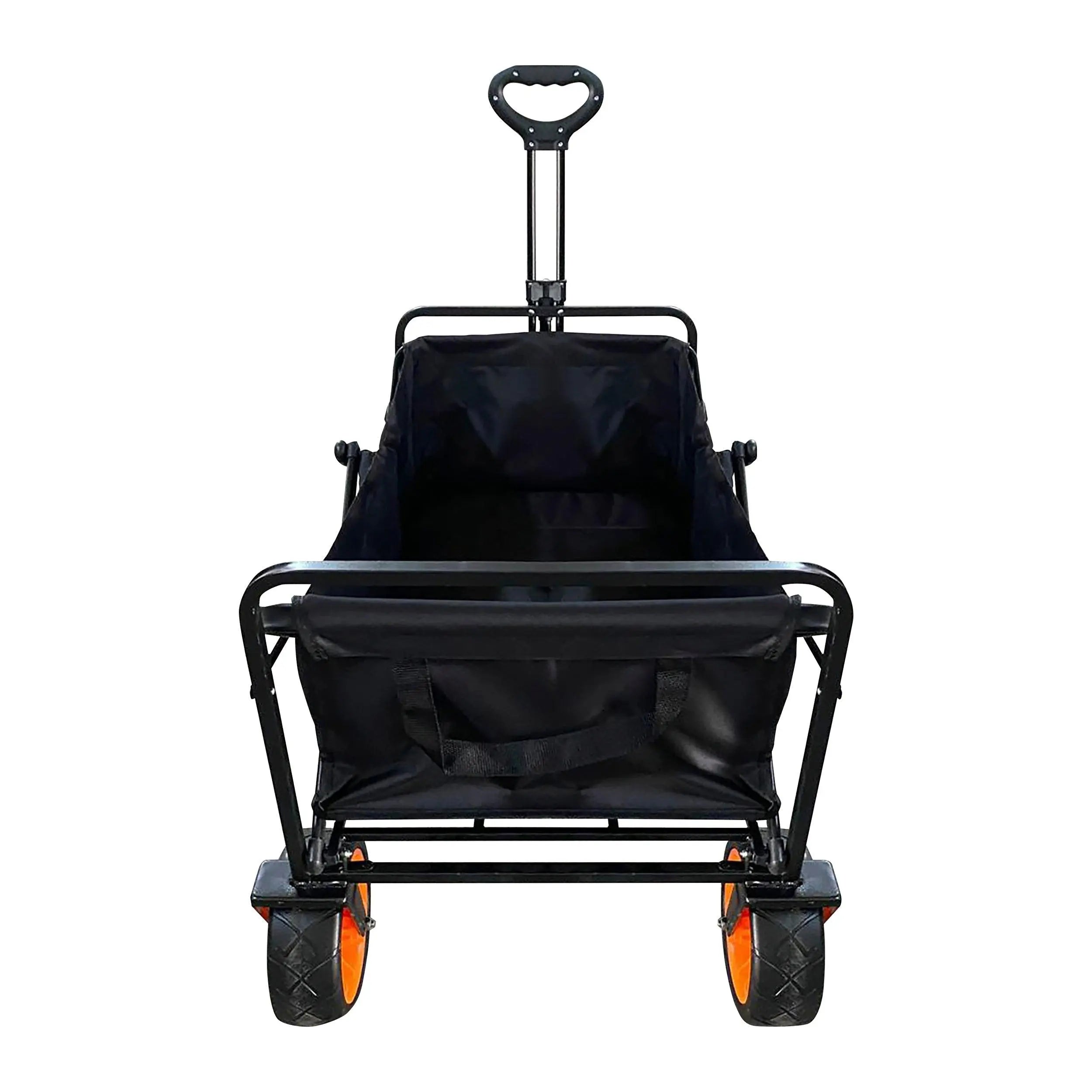  ASN - Carrito plegable con ruedas, carrito plegable con tapa,  caja de almacenamiento de plástico con asa en el maletero, 8 ruedas  giratorias, gran capacidad de 65 litros (color negro) 