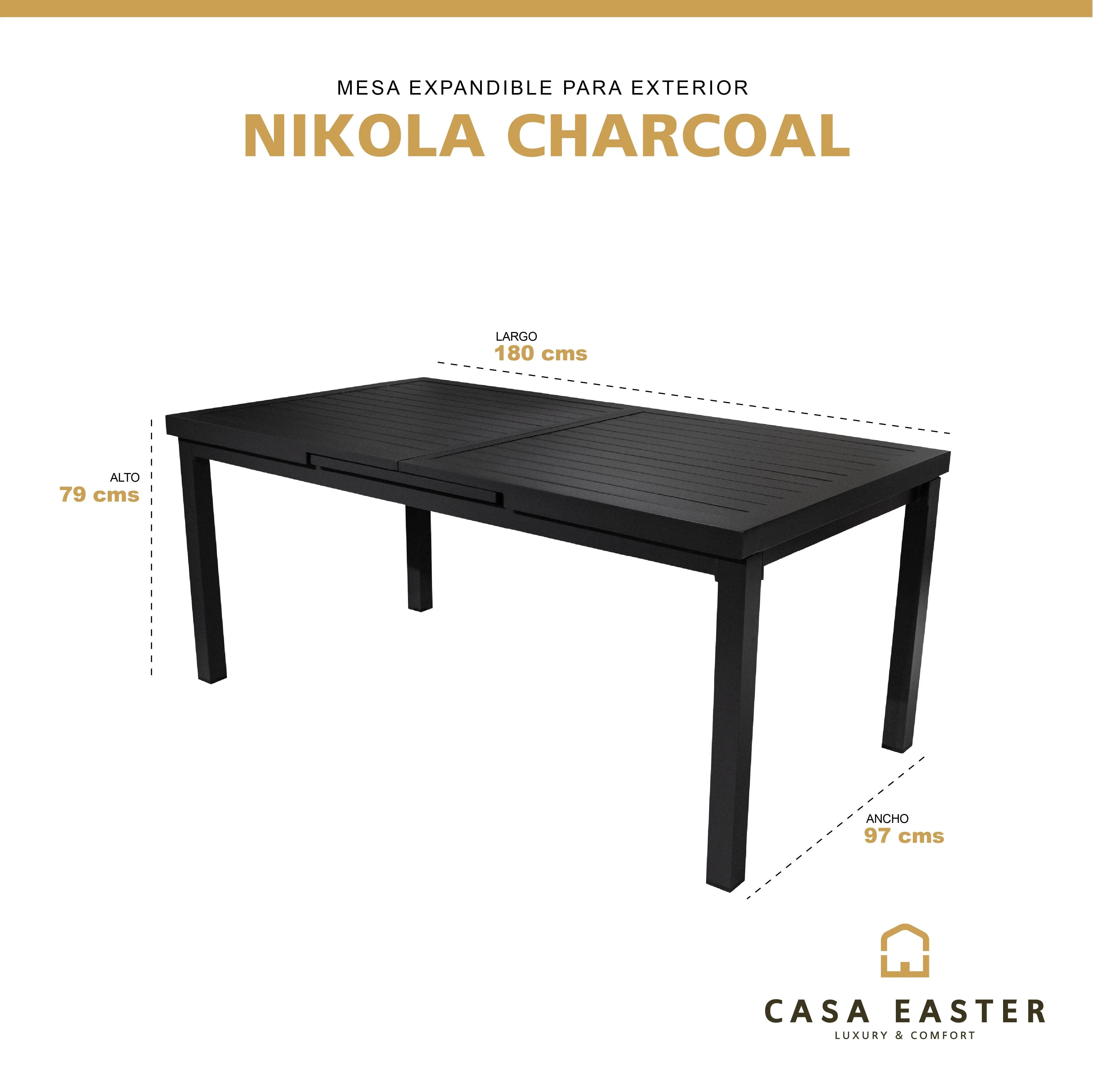 Mesa Salon Comedor Extensible 150 cm a 190 cm x 90 Ancho Color Grafito –  Cógelo Ya