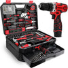 KingTool 276 PCS Home Tool Kit with 12V Drill Drawer Case