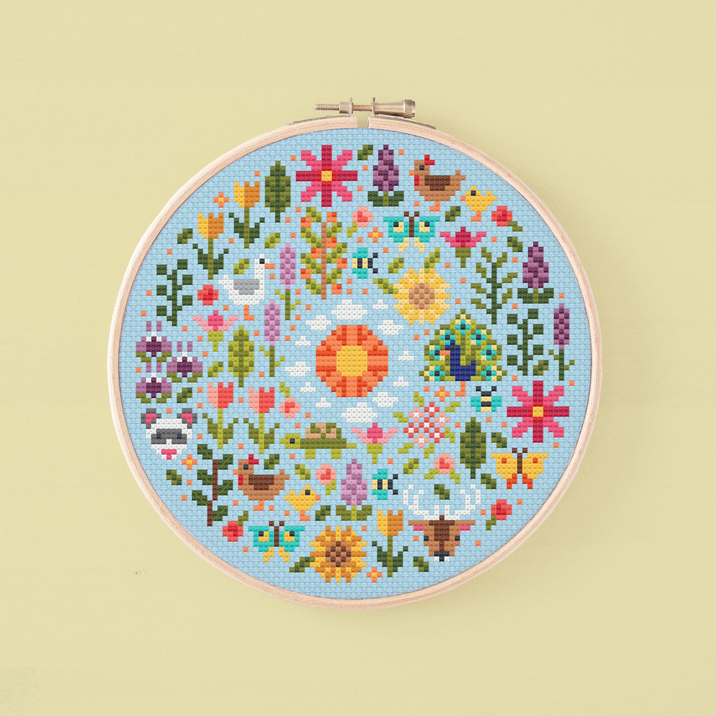 Mini Rainbow Garden - Cross Stitch Kit – unabuenapieza