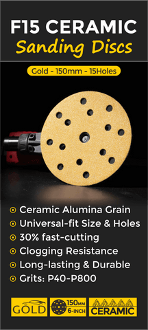 150mm schleifscheiben mirka gold sanding discs 15 holes Disques Abrasifs fastplus