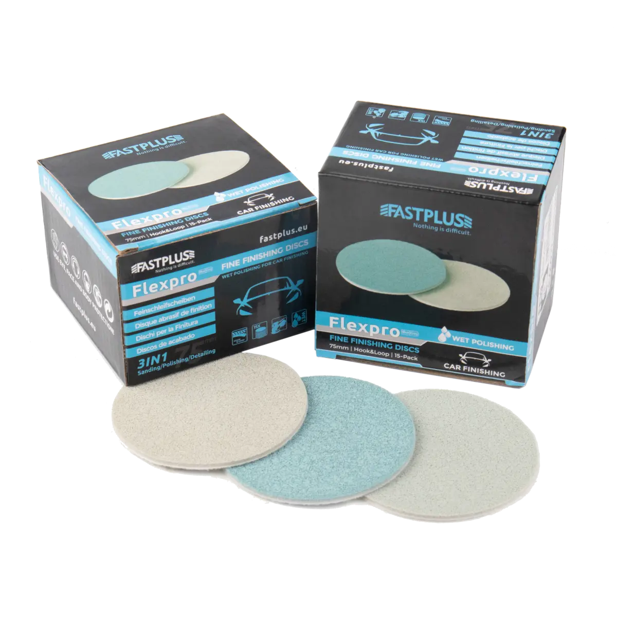 75 mm FLEXPRO Feinschliff-Schaumstoffscheiben Trizact zum Schleifen von Klarlackkratzern Schaumstoff Feinschleifscheiben Disques de Finition Fine