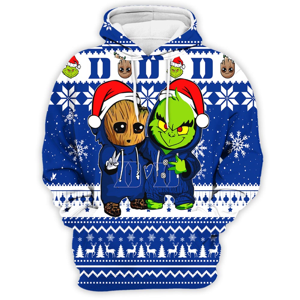 Oakland Raiders Baby Groot And Grinch Best Friends Unisex 3D Ugly