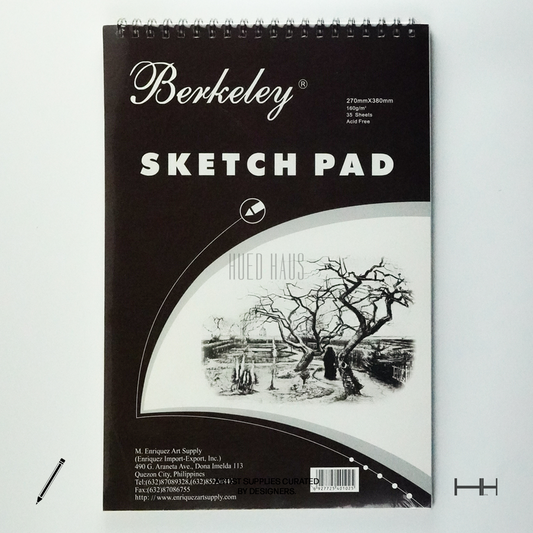 Berkeley Sketch Pad Black Paper, A4, 25 sheets, 150gsm – Hued Haus