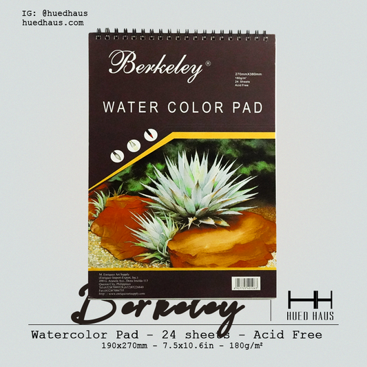 Berkeley Watercolor Pad, 8x11-in, 24 sheets, 180gsm – Hued Haus