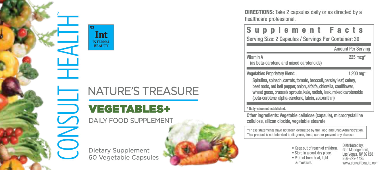 Consult Health Nature's Treasures Vegetables+ Daily Food Supplement