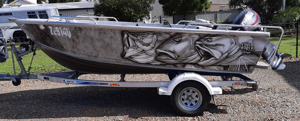 Boat Wraps  Exclusive Artist - Nick Laferriere - Fishwreck