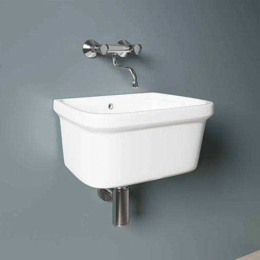 Pilozzo lavanderia 60x50 cm in ceramica bianco – mks store