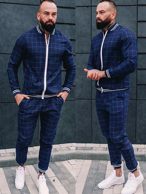 2023 New Men's Autumn Gentlemen Tracksuit Set Jackets Sets Tracksuit Men Sportswear Male Suit Pullover Two Piece Set Casual Sets - Dysali's Den 