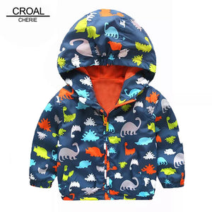 80-120cm Cute Dinosaur Spring Children Coat Autumn Kids Jacket Boys Outerwear Coats Active Boy Windbreaker Baby Clothes Clothing - Dysali's Den 