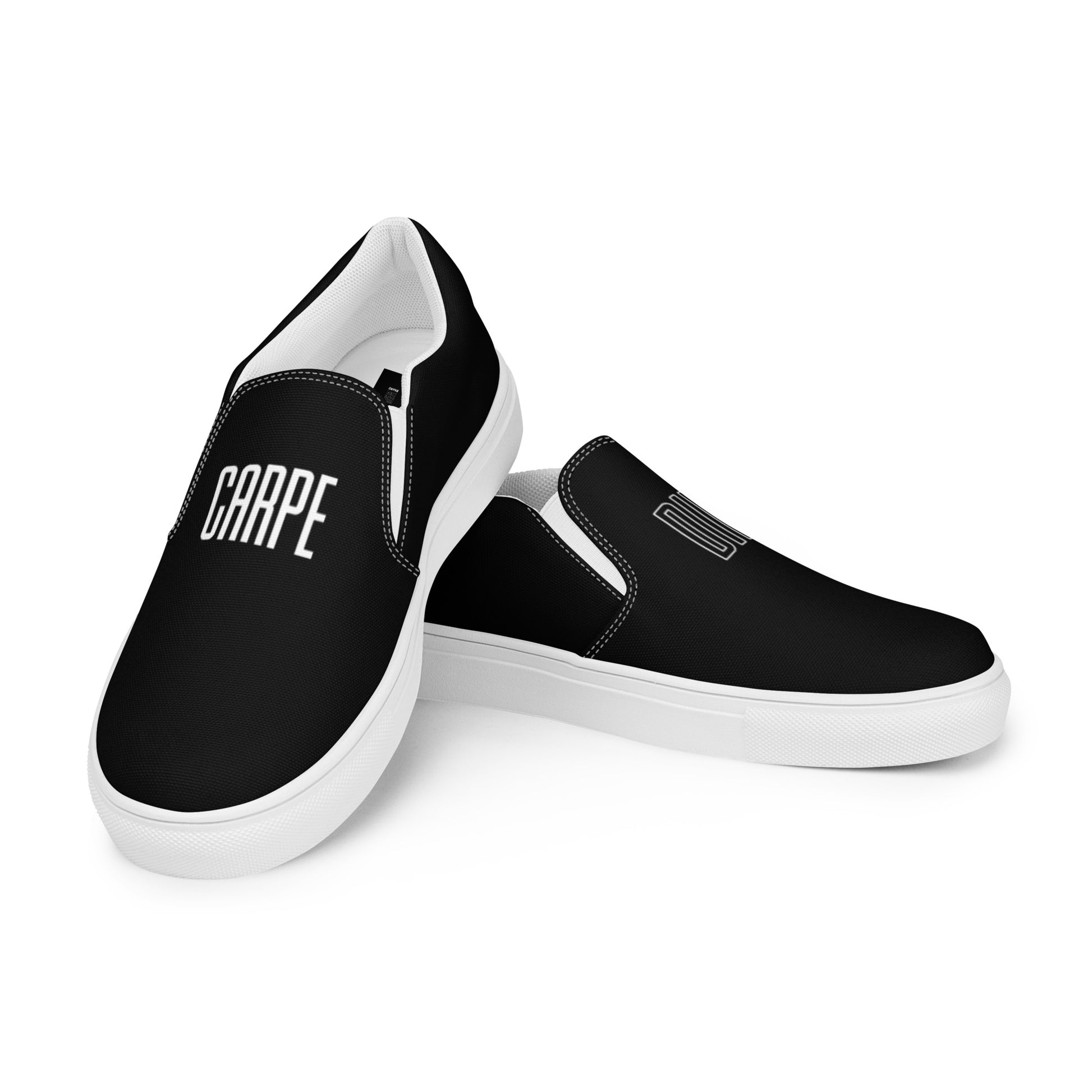 Carpe Diem Men's Black slip-on canvas shoes – Carpe Diem Brand