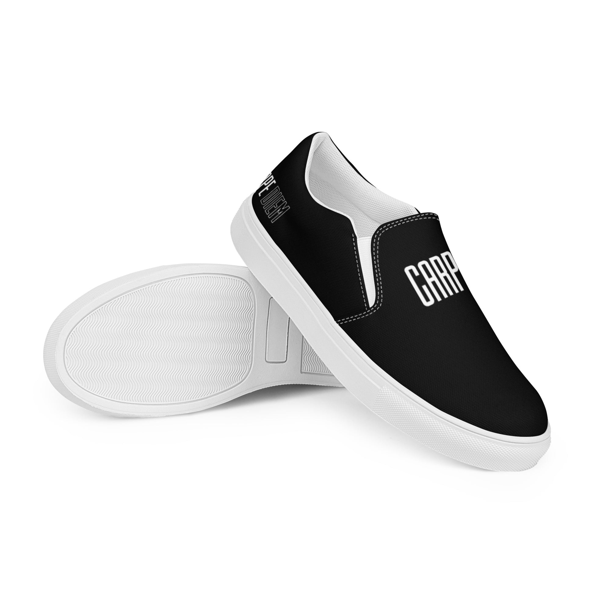 Carpe Diem Men's Black slip-on canvas shoes – Carpe Diem Brand