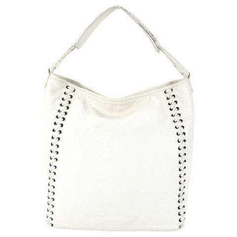 White Dior Bag with braided leather strap