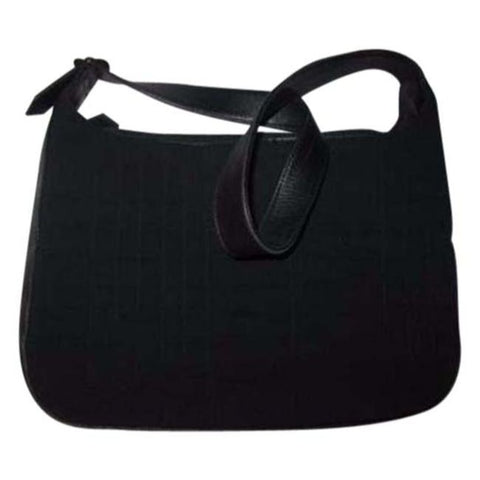 Black Burberry Bag with nova check interior lining