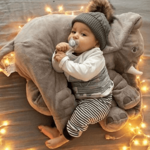 Gros doudou oreiller éléphant gris pour bébé I Huggy™ – Three Hugs -  Puériculture, Mode et Accessoires de bébé