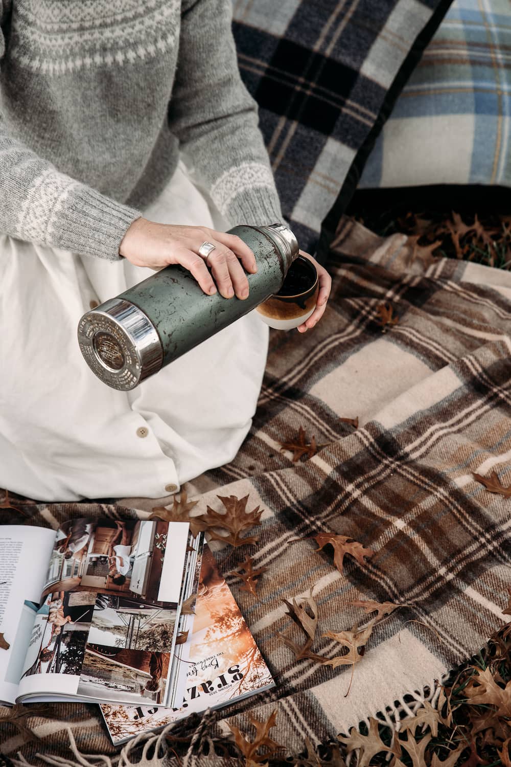 Picnic with thermos at home Belinda Neame Hold Cottage Tim Bean Photography Grampians Goods Co
