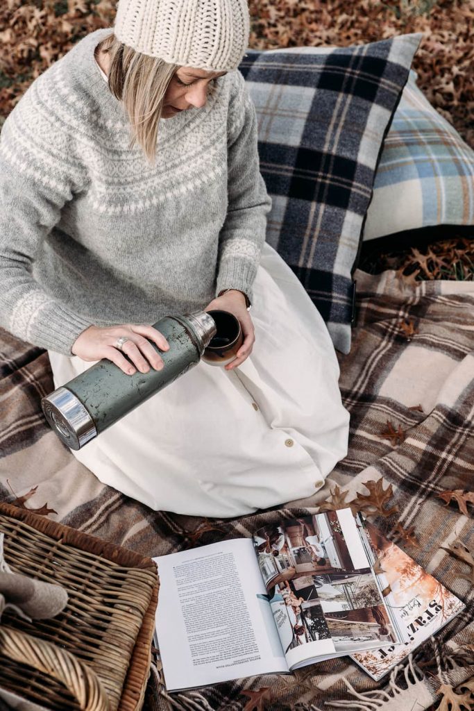 Picnic with thermos at home Belinda Neame Hold Cottage Tim Bean Photography Grampians Goods Co