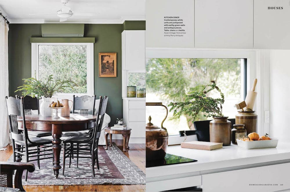 Homes & Gardens UK Features Salt Creek Cottage Pg 113