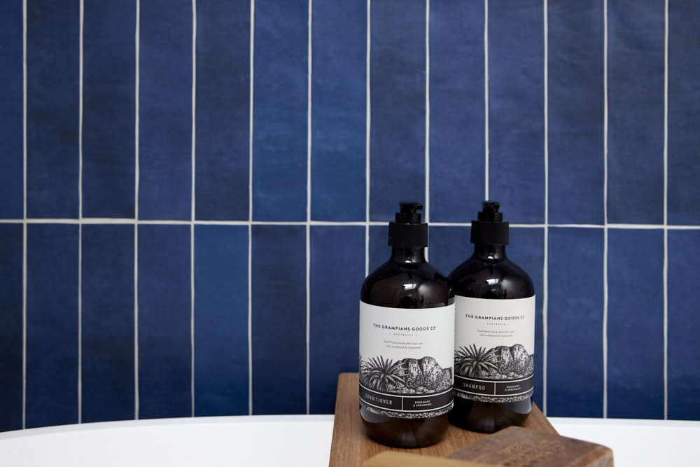 The Block Bathroom Kirsty & Jesse lotion and lather grampians goods co