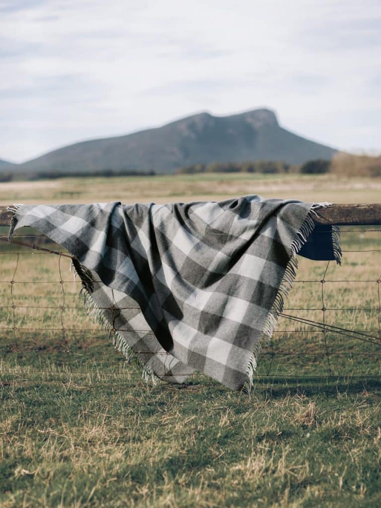 grampians smoke tartan blanket