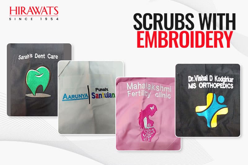Scrubs with Embroidery
