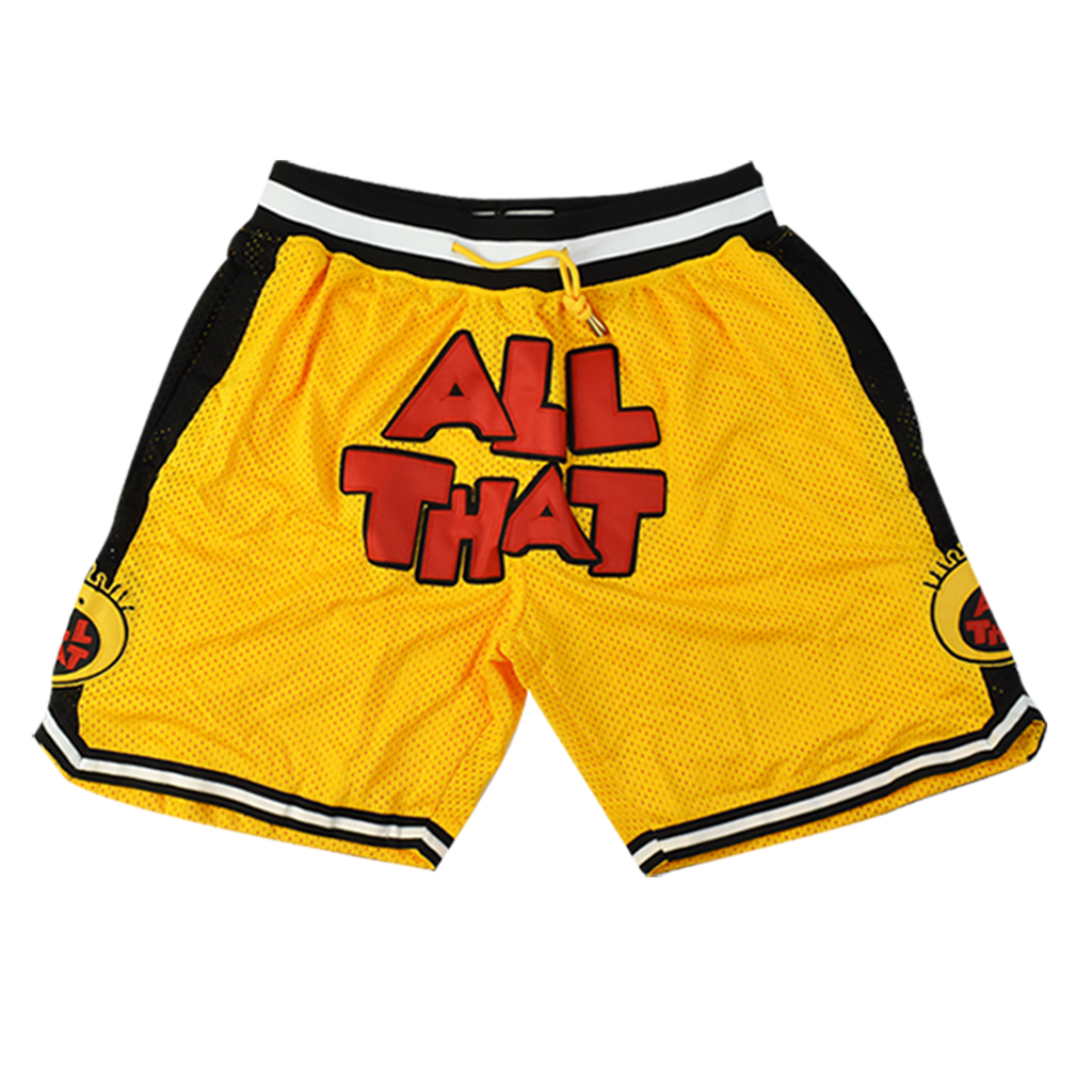 basketball shorts yellow