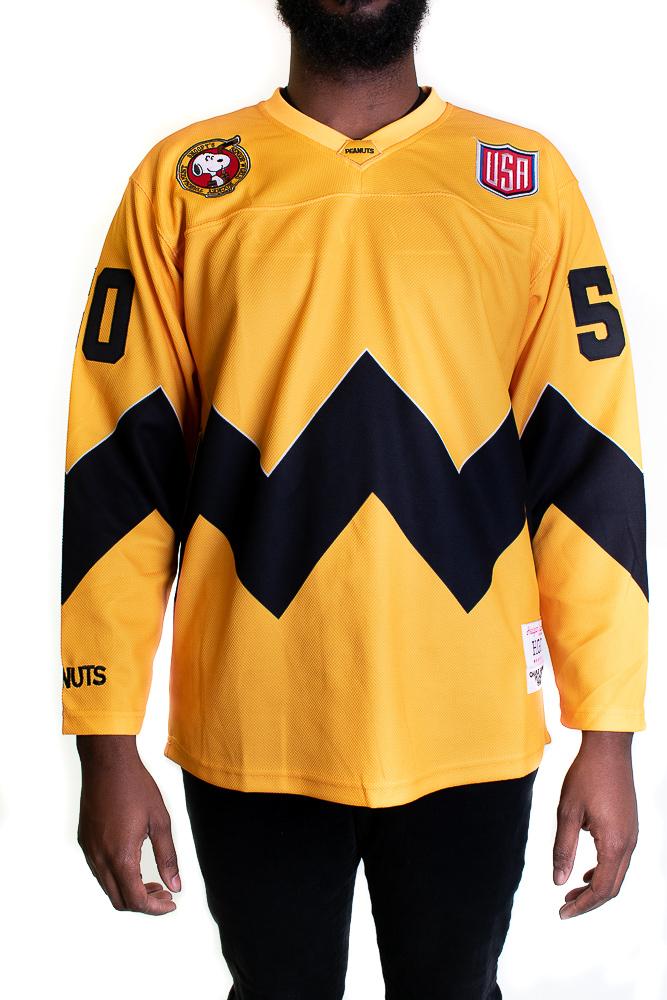 Charlie Brown Peanuts Yellow Hockey Jersey