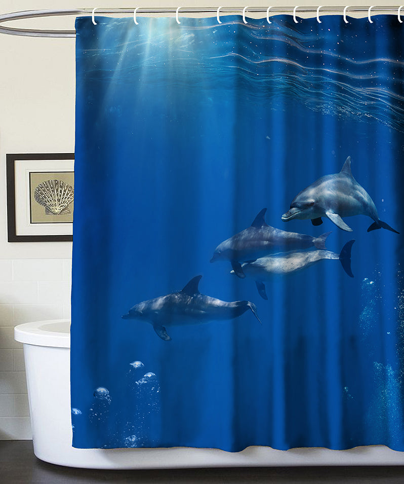 dolphin shower curtain