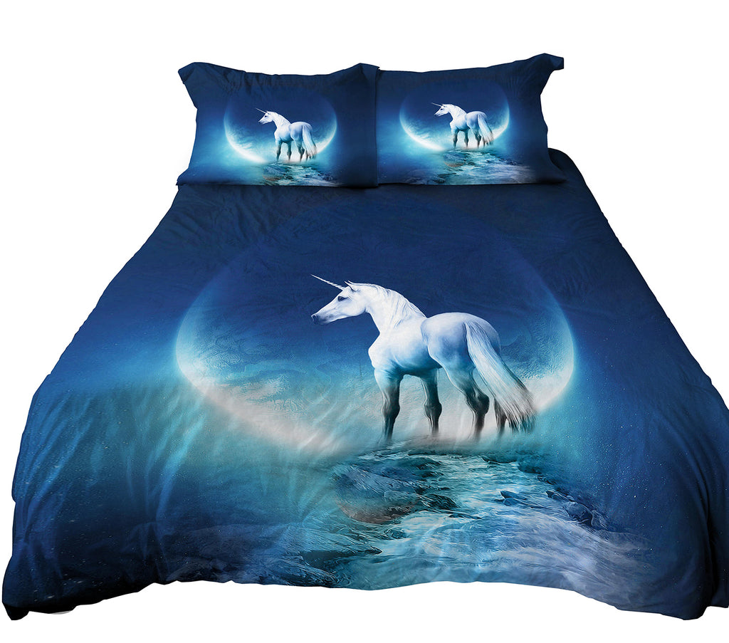 Two Different Unicorn Designs Reversible Unicorn Bedding Sets For