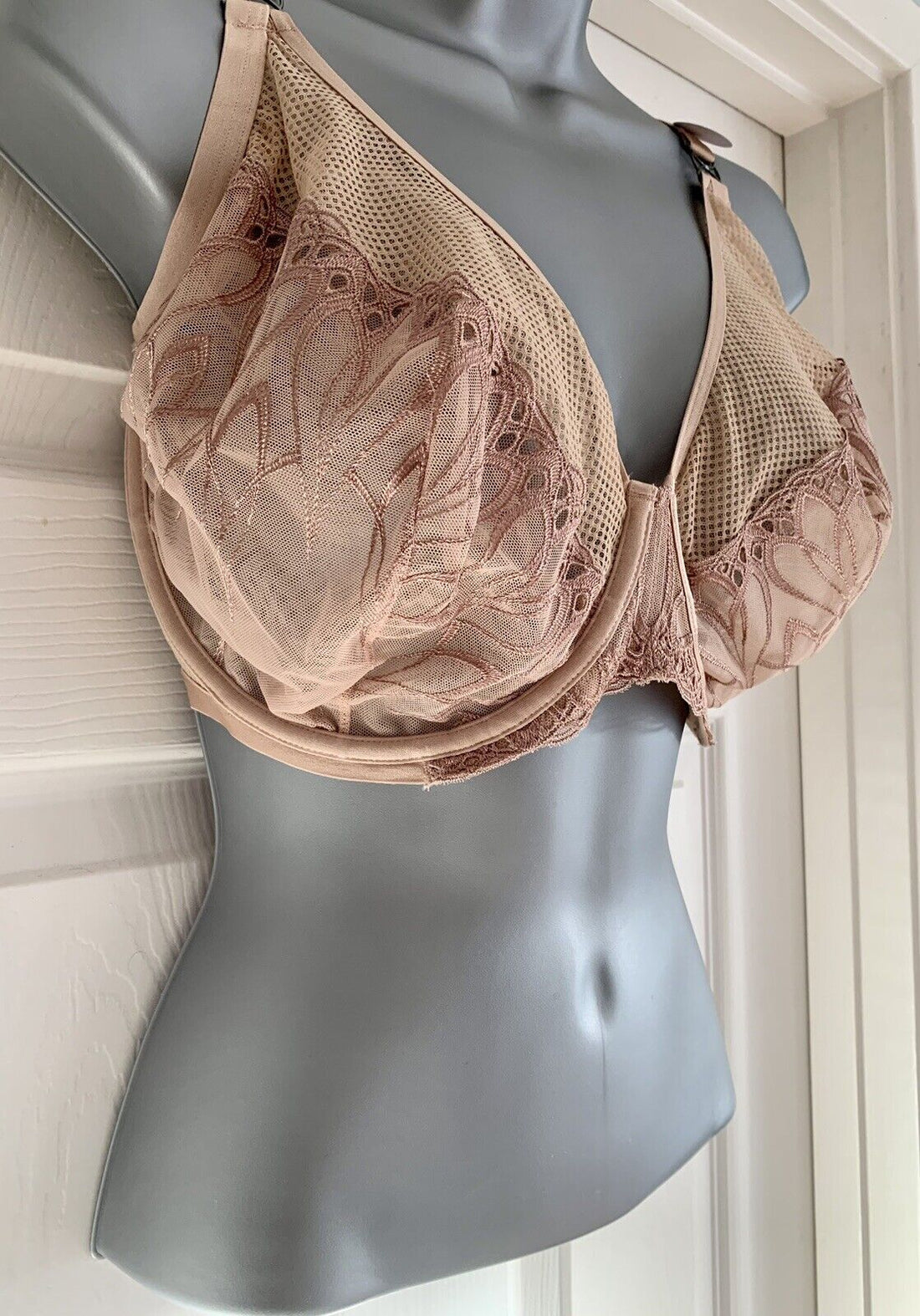 Ann Summers Maclelyn Pink / Purple & Black plunge bra Size 34G Free Post  NWT