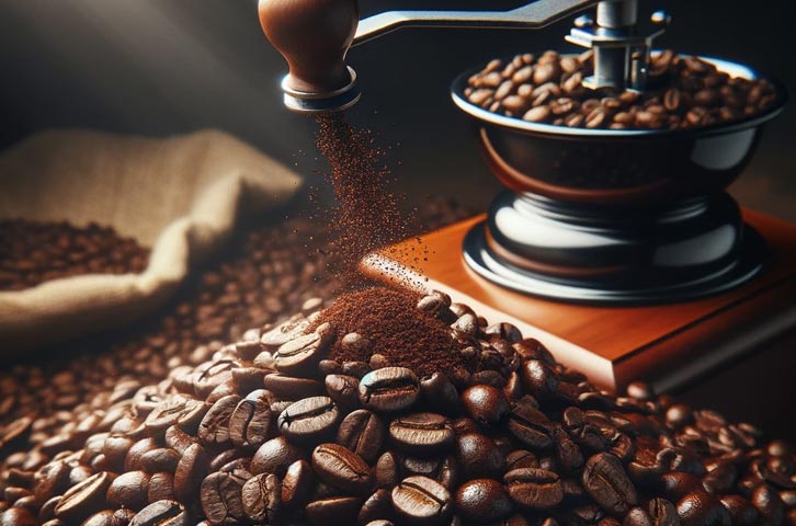 Medium dark roast coffee beans