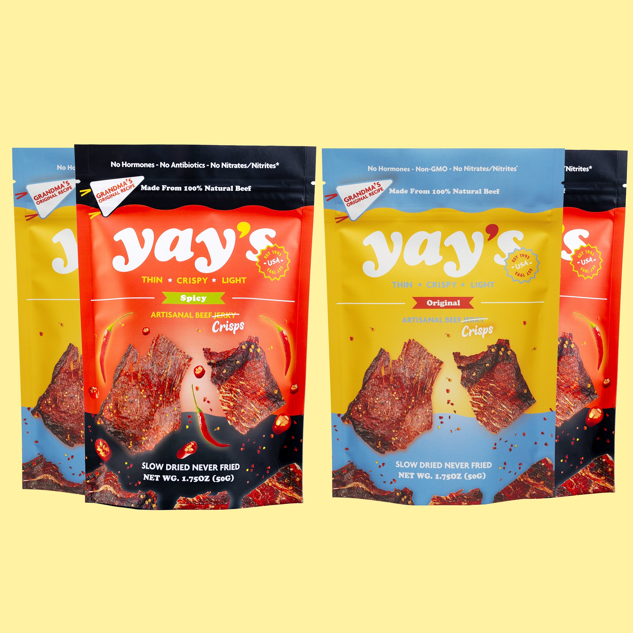 Variety Snack Pack! ( 2 Spicy / 2 Mild) - Yays Snacks product image