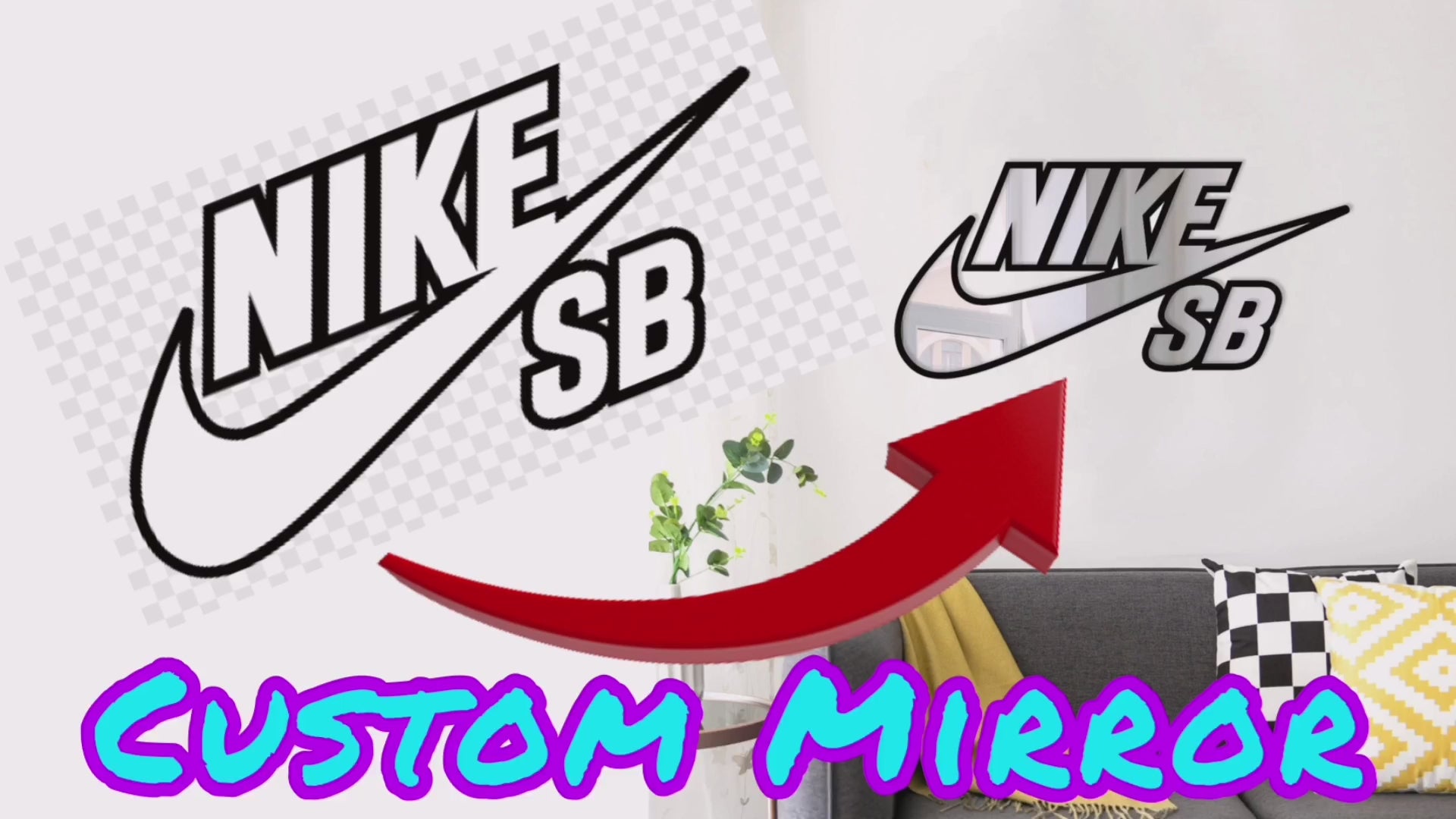 Nike Selfie Mirrors | Customized shape mirrors