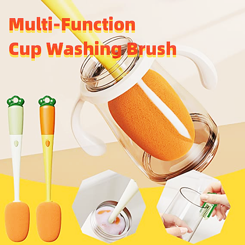 4 In 1 Bottle Gap Cleaner Brush Multifunctional Cup Cleaning Brushes Water Bottles  Clean Tool Mini Silicone U-shaped Brush Kitchen Gadgets - CJdropshipping