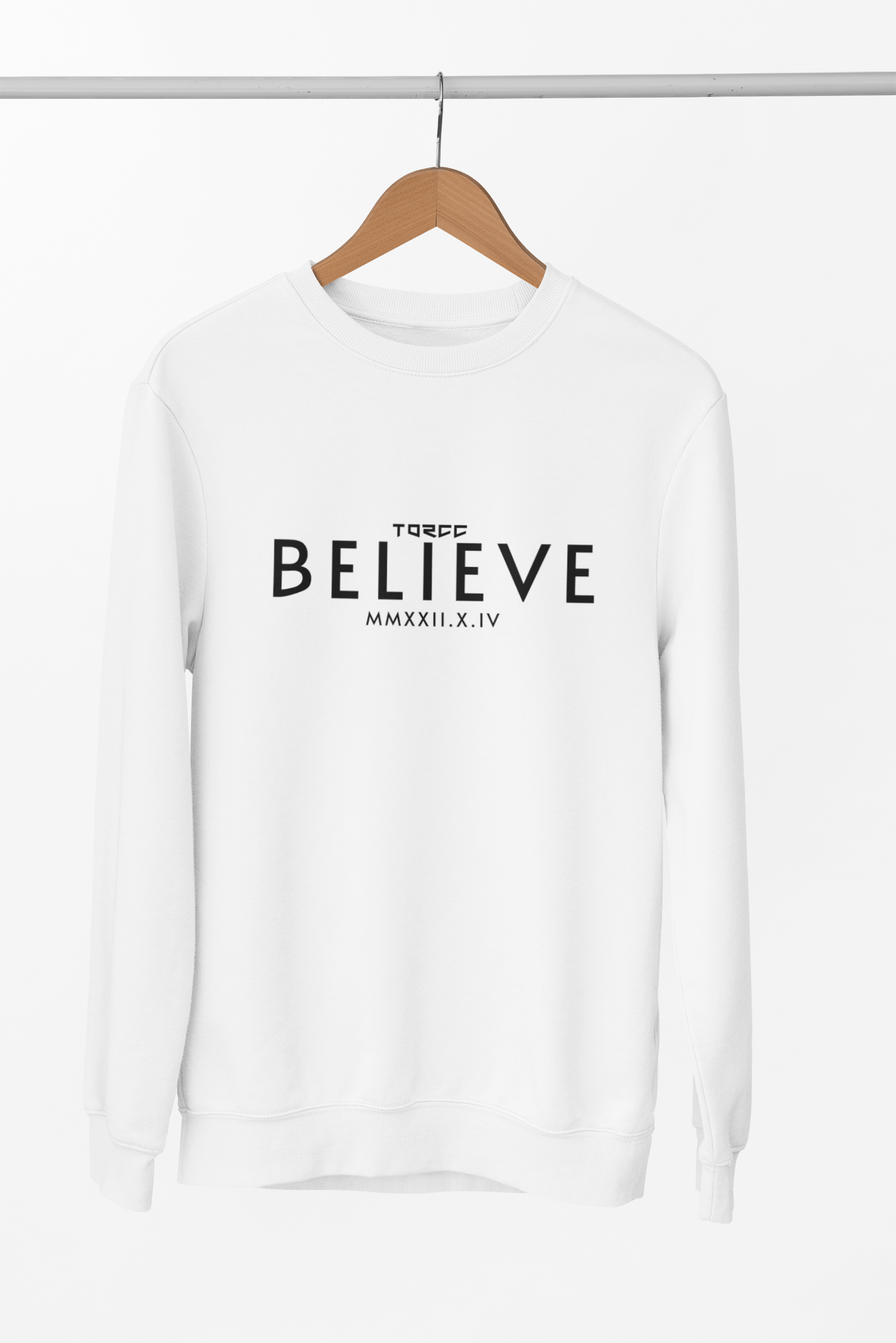believe sweatshirt for men white